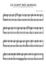 Téléchargez l'arrangement pour piano de la partition de chant-des-marais-chant-des-deportes en PDF